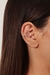 Brinco piercing fake com zircônia colorida com detalhes