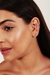 Brinco Earcuff com dois piercing fake e zircônia colorida - comprar online