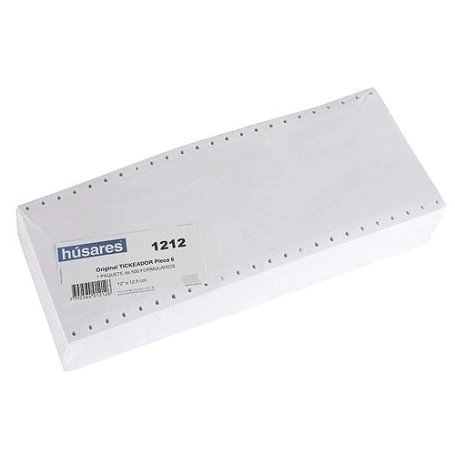 Formulario Continuo Húsares 12"x12.5 Cms Ticket Pleca 6