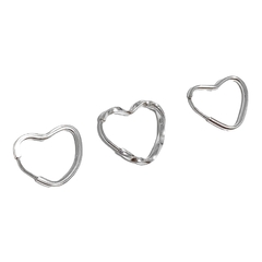 Trio mix argolas coração - comprar online