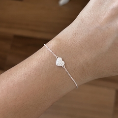Pulseira coração cravejado - comprar online