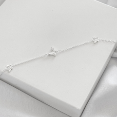 Pulseira borboleta metade cravejada