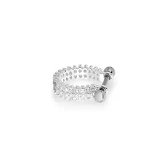 Piercing meia argola cravejada duplo para conch