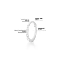Piercing argola conch de click cravejada na internet