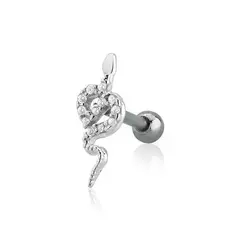 Piercing cobra cravejada