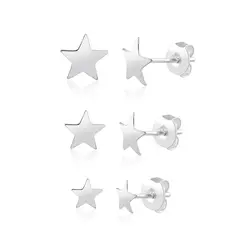 Trio de brincos estrela