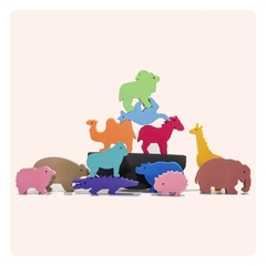 Juego de equilibrio de animales- Bloques de goma eva en internet