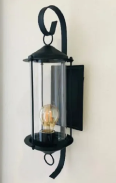 Arandela Luminaria Externo Interno 240 Preto Vintage