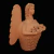 MESTRE NUCA - Belíssima escultura de barro cozido " Anjo com flores" - loja online
