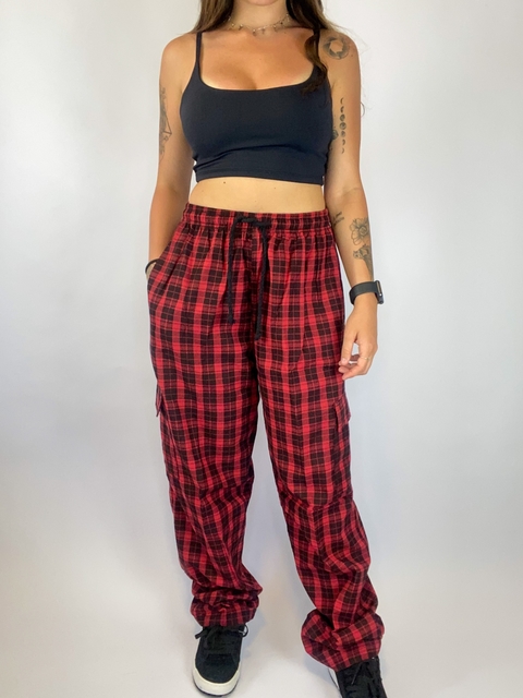 Calça Xadrez Vermelha