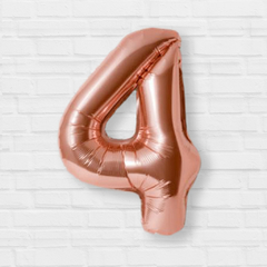 Imagem do Balão Metalizado Rose Gold Número com 75 cm