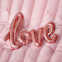 Kit Balão Metalizado Love + Buquê de Balões Rose Gold na internet