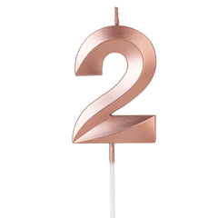 Vela Design Rose Gold - Número 2 na internet