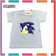 Remera SONIC con aplique LUCES LED - comprar online