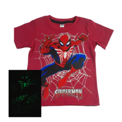 Remera HOMBRE ARAÑA que BRILLA en la oscuridad 100% algodón peinado premium en internet