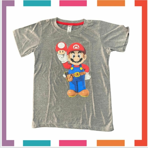 Remera MARIO con estampa 100% algodón peinado premium.