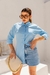 Camisa Tricoline - Azul Claro - EVIDENCE MODA FEMININA