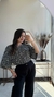 Blusa Alice - Preto c/ Branco - loja online