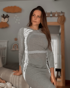 Camisón Cala NEGRO- Mangas largas - tienda online