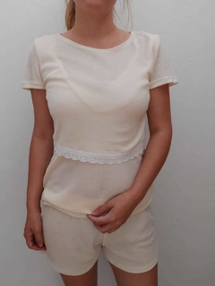 Pijama Maternal Remera + Short NEGRO - tienda online