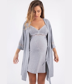 Camisón maternal Antonella Gris T5 y 6 - tienda online