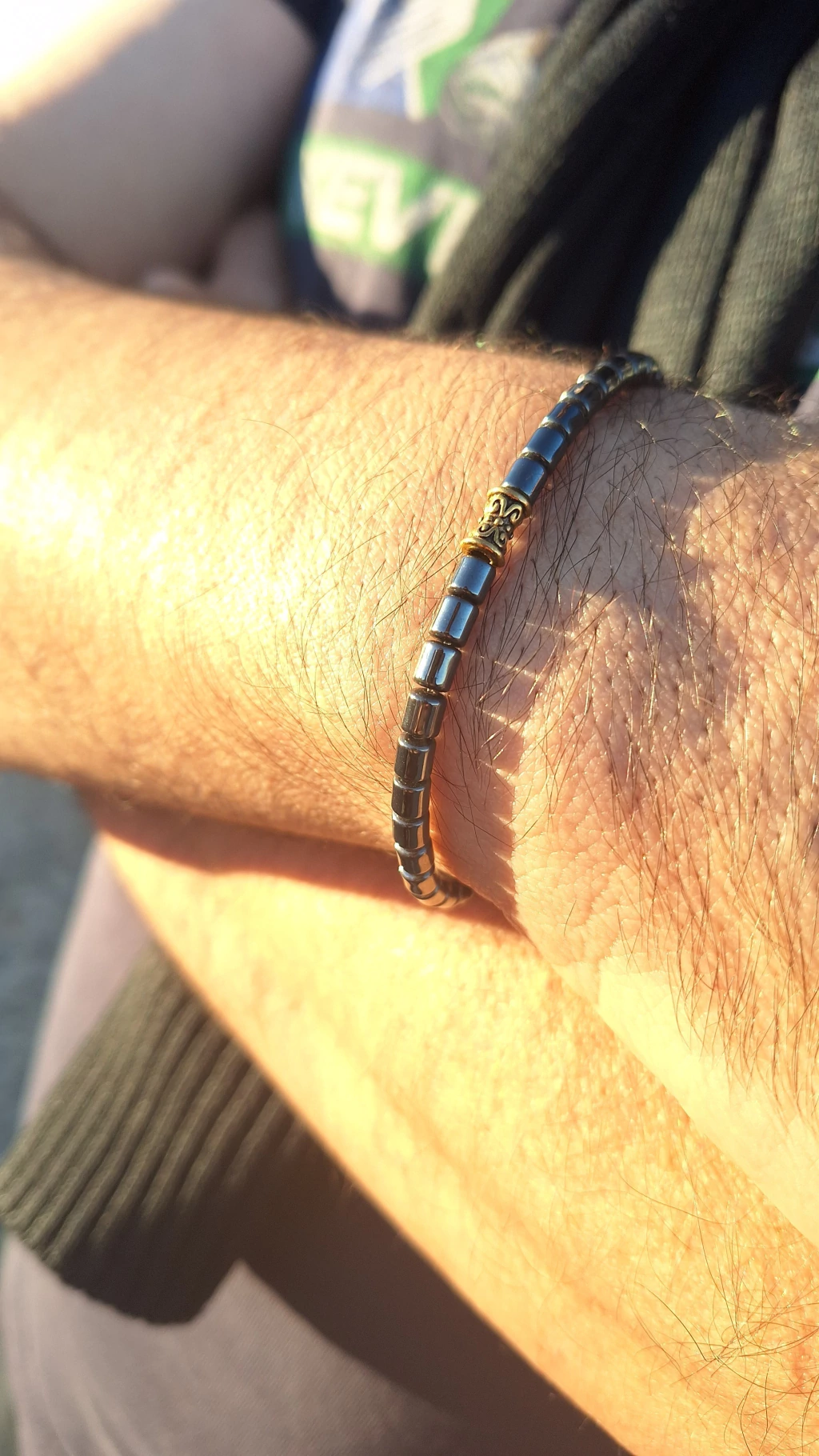 Pulsera Hematite Cilindro 4mm