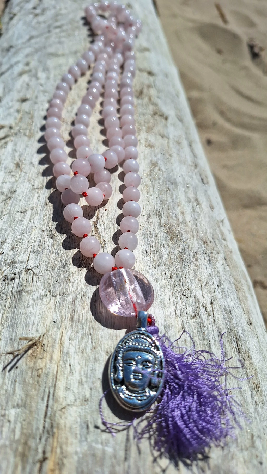 Japamala de Cuarzos Rosa (8mm)