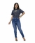 Calça Cropped Jeans Elastano