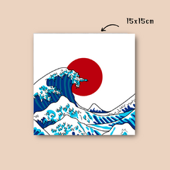A grande onda de kanagawa - 15x15cm