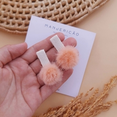 Duo pompom - salmão - comprar online