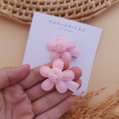 Clip Flor pompom - Rosa claro - comprar online