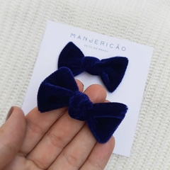 DUO PÉTALA - VELUDO AZUL ROYAL - comprar online