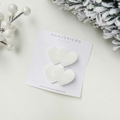 DUO CORAÇÃO COTELÊ BRANCO