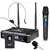 Microfone SKP Sem Fio Digital Duplo UHF 700 Pro Mão/Cabeça/Lapela