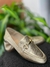 MOCASSIM COURO FIVELA DOURADA