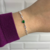 Pulseira Coração Verde e Zircônias Redonda Cristal Prata 925 - comprar online