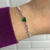 Pulseira Coração Verde e Zircônias Redonda Cristal Prata 925 na internet