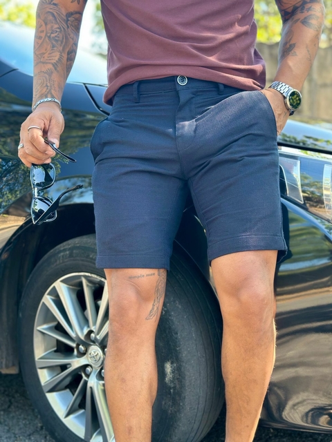 BERMUDA ALFAIATARIA LINHO PRETO