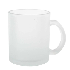 CANECA DE VIDRO 325ML JATEADO OU TRANSPARENTE