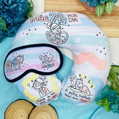 Kit de Presentes - Almofada de Pescoço e Tapa Olhos