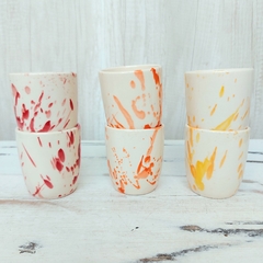 POCILLOS DE CERAMICA MANCHITAS en internet