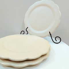 PLATO DE CERAMICA CON FORMA DE FLOR NATURAL - comprar online