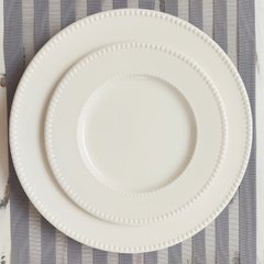 PLATO DE POSTRE PORCELANA BLANCO MKD80 - comprar online