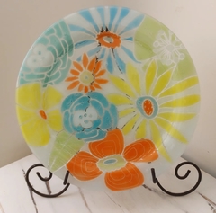 PLATO TORTA VITROFUSION MULTICOLOR XL 35 CM PV03