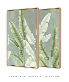 Dupla Quadro Decorativo Composição Helicônia - Flowersjuls - Quadros botânicos decorativos | Aquarelas autorais