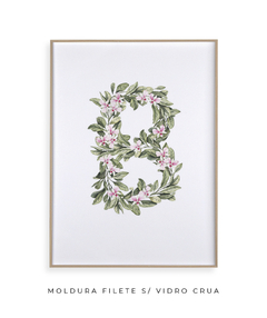 QUADRO DECORATIVO LETRA BOTÂNICA B - comprar online