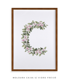 QUADRO DECORATIVO LETRA BOTÂNICA C - comprar online