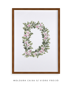 QUADRO DECORATIVO LETRA BOTÂNICA D - comprar online