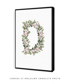 QUADRO DECORATIVO LETRA BOTÂNICA D - loja online