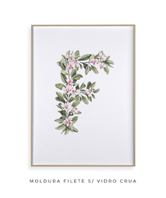 QUADRO DECORATIVO LETRA BOTÂNICA F - comprar online